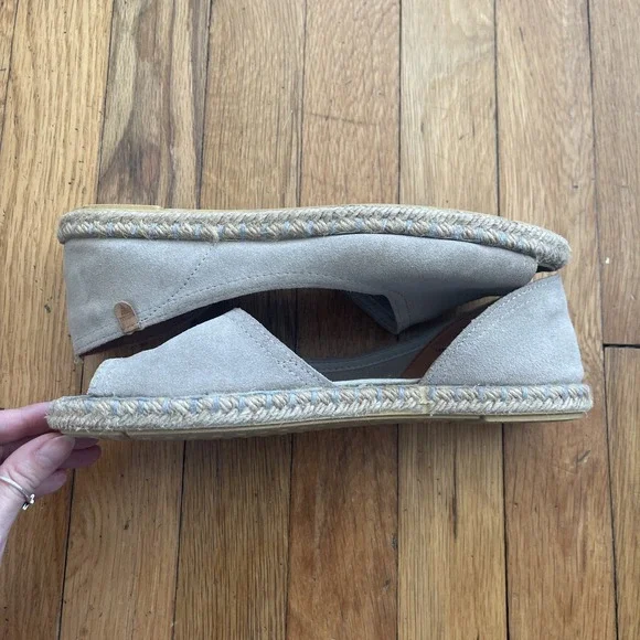 Verbenas Cruz Open Toe Suede Espadrille in Tan Piedra Size 38 Made In Spain - Picture 11 of 13